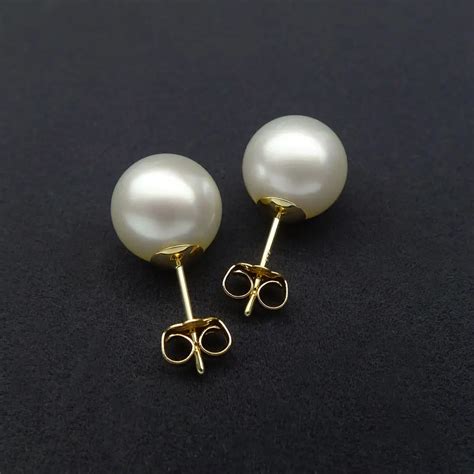 authentic pearl stud earrings.